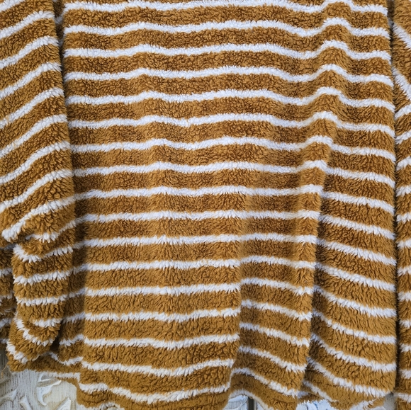 Free People Womwns Sz MED Breton Striped Pullover Sweater Cozy Sodr Orange - Picture 2 of 9